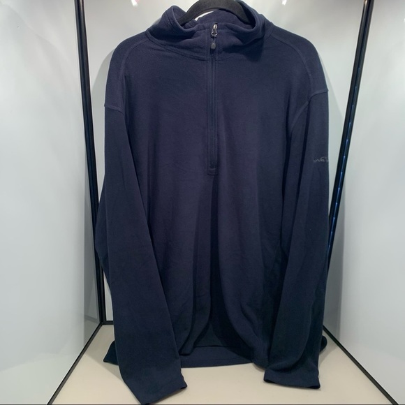 Eddie Bauer 1/4 Zip Fleece Pullover Men Size 3XL Blue - Picture 1 of 10